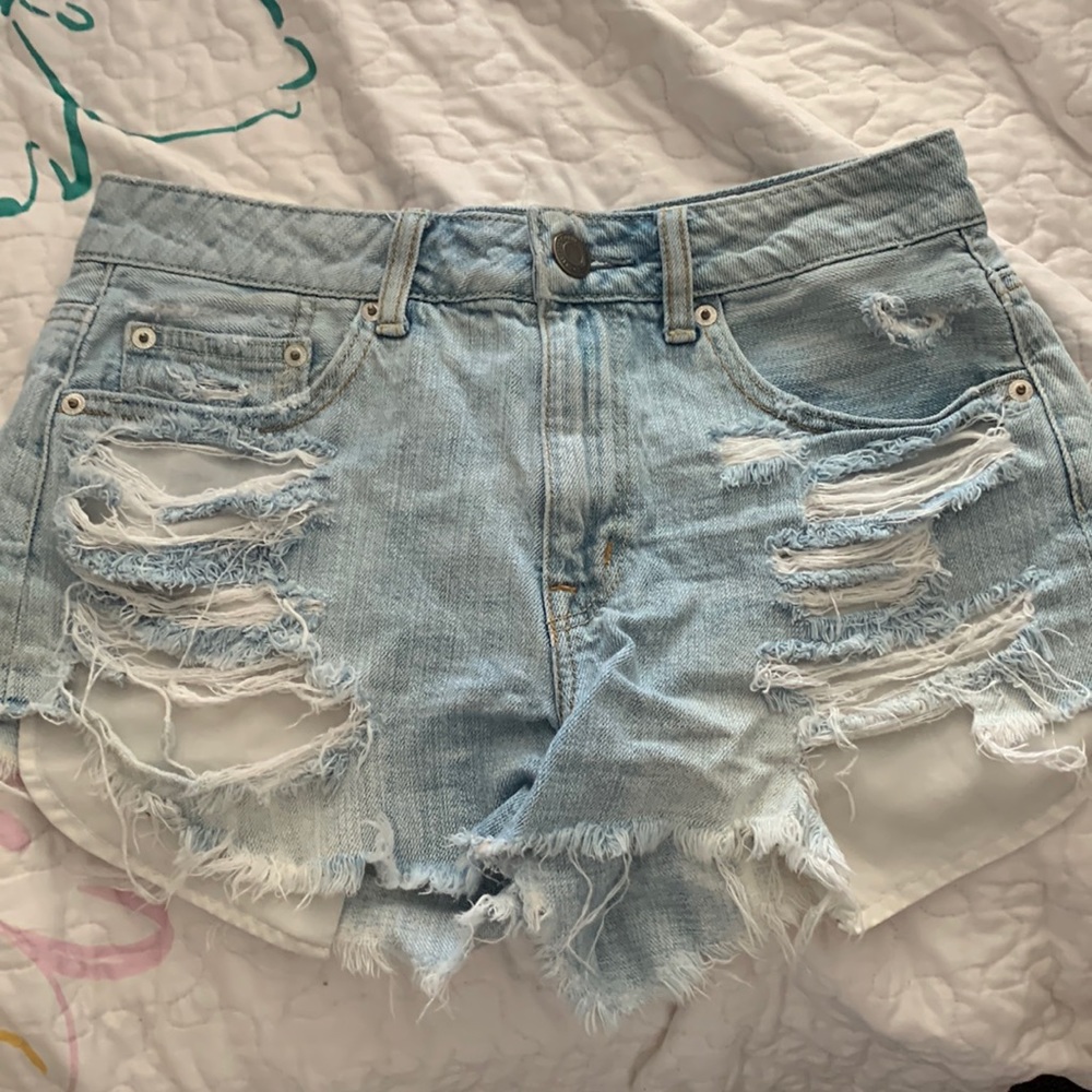 American Eagle High Rise Festival Jean Shorts